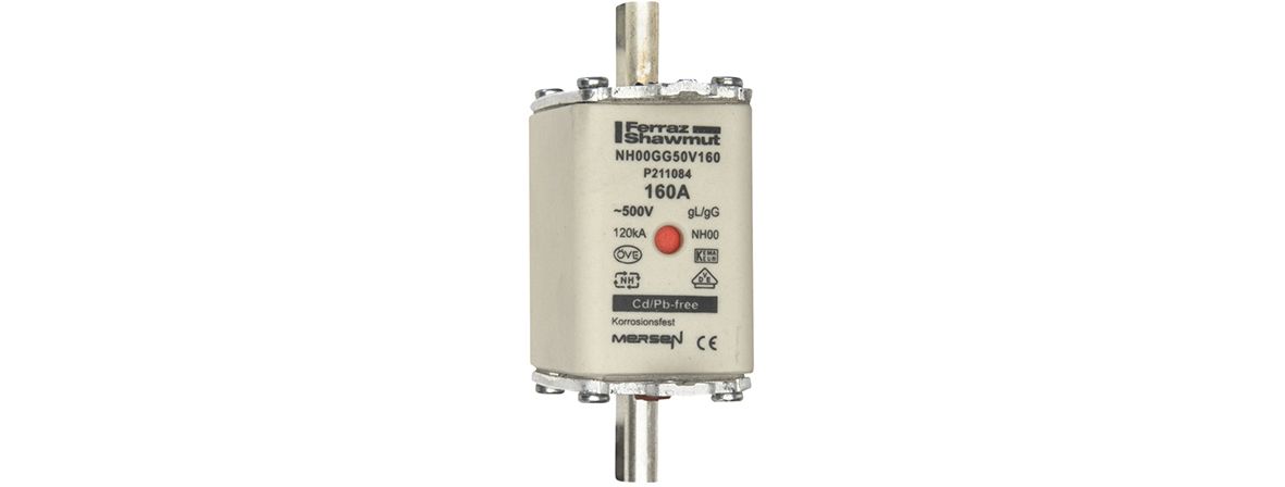 P211084 - NH fuse-link gG, 500VAC, size 00, 160A double indicator/live tags